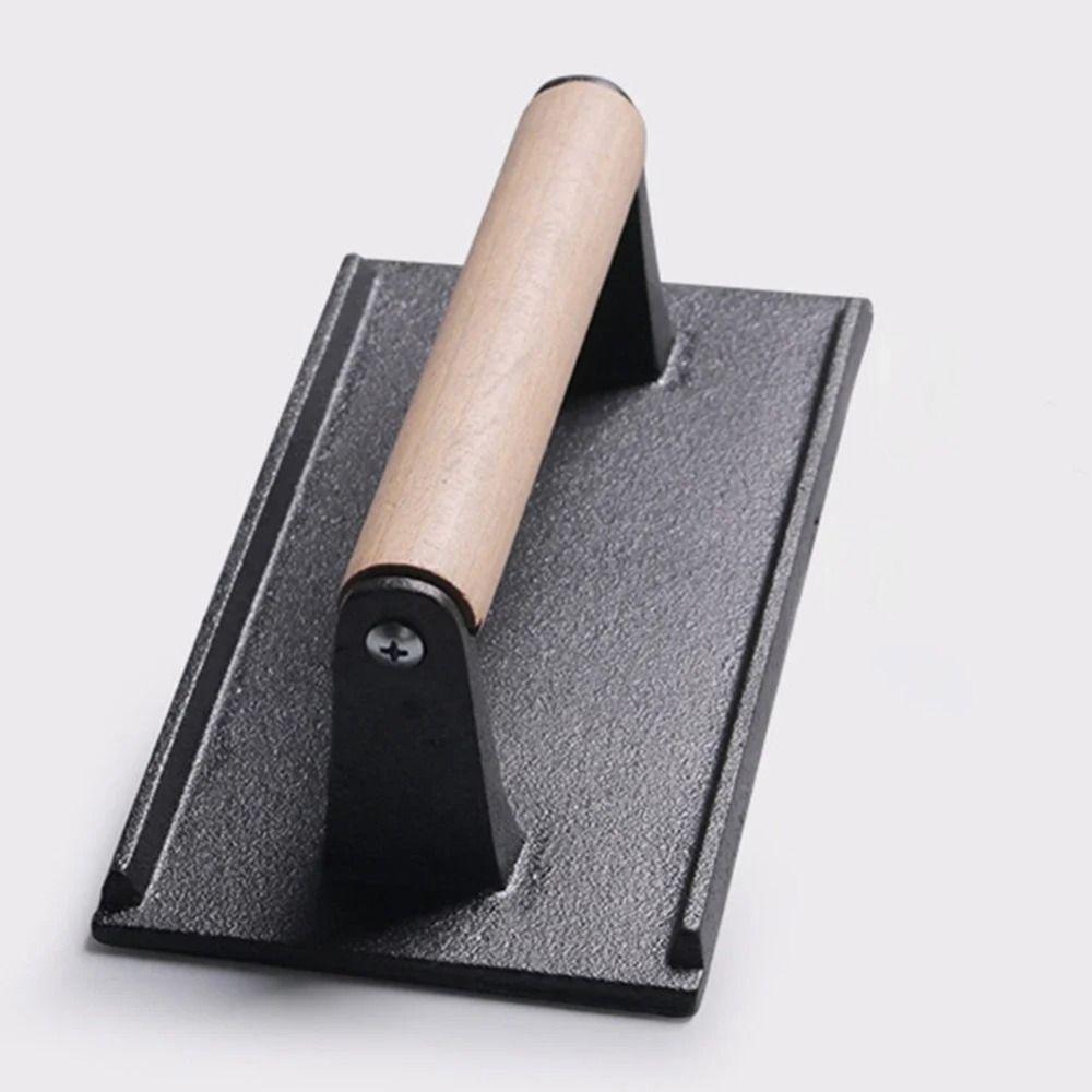 Flat Top Steak Burger Press Heavy-Duty Grill Hamburger Grinder Meat Press Board  Kitchen Gadgets
