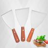 Stainless Steel Cooking Shovel Wooden Handle Pancake Shovel Frying Steak Shovel Barbecue Tool Teppanyaki Kitchen Accessories