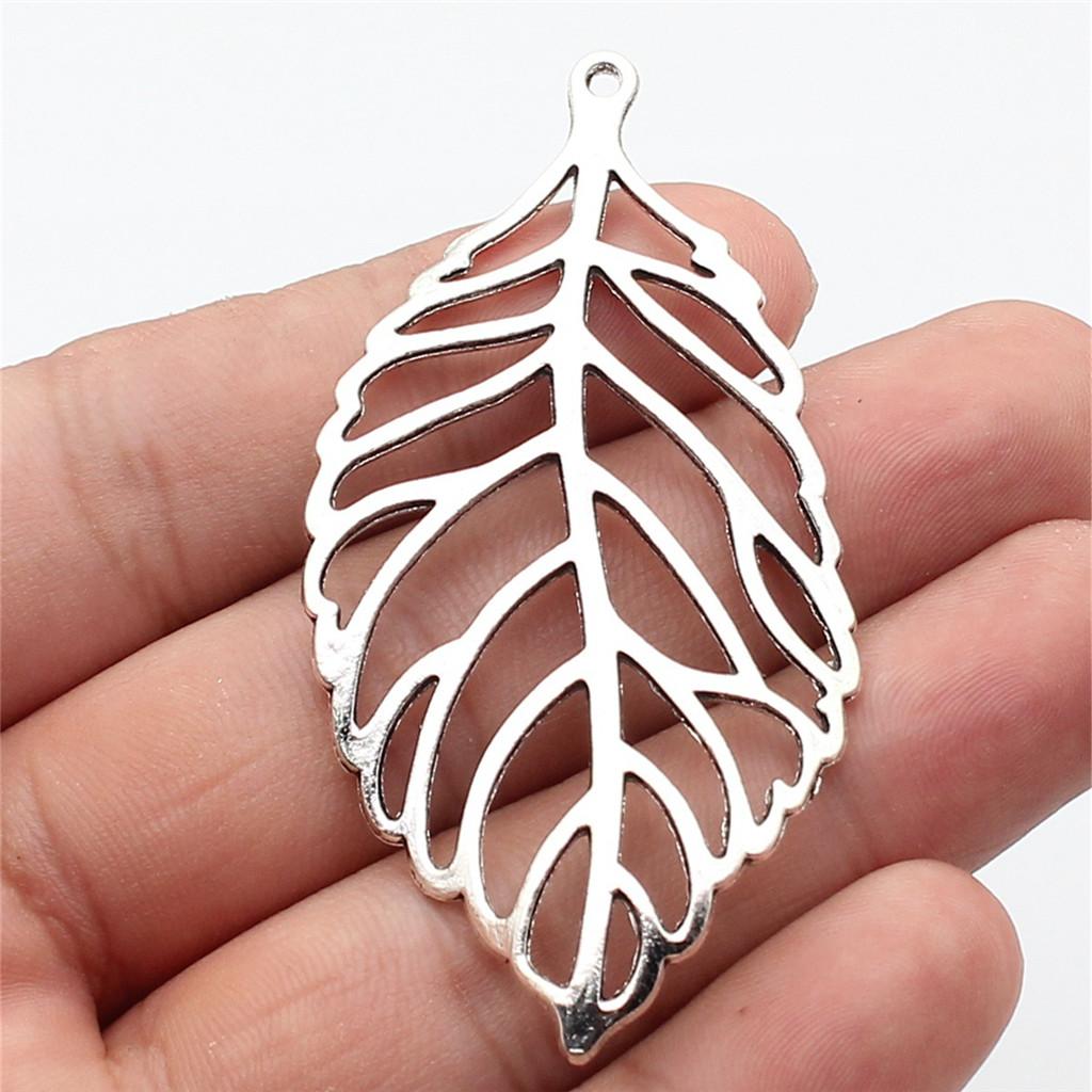 Foglie Grandi Dettagliate Fascino Botanico Bronzo Antico Lega di Zinco Materiali per la Creazione di Gioielli Stile Fabbricante di Gioielli Fascini Metallici