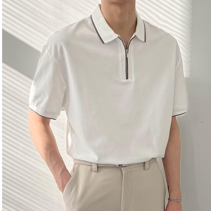 

2023 Men s Trendy Short Sleeve Loose Top - Simple & Versatile XL чёрный