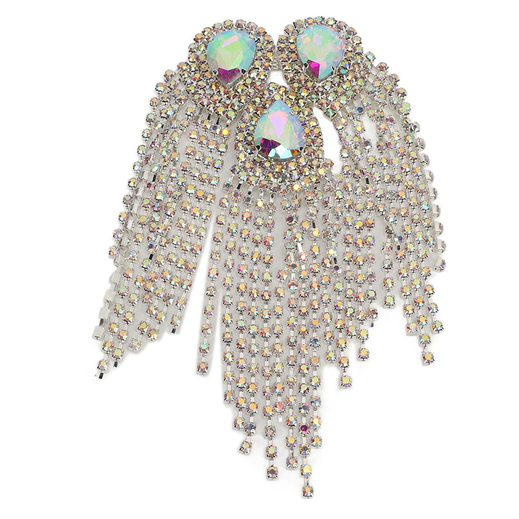 Epauleta de Ombro Decorativa com Franjas de Strass Epauleta de Franja Exquisita para Festa