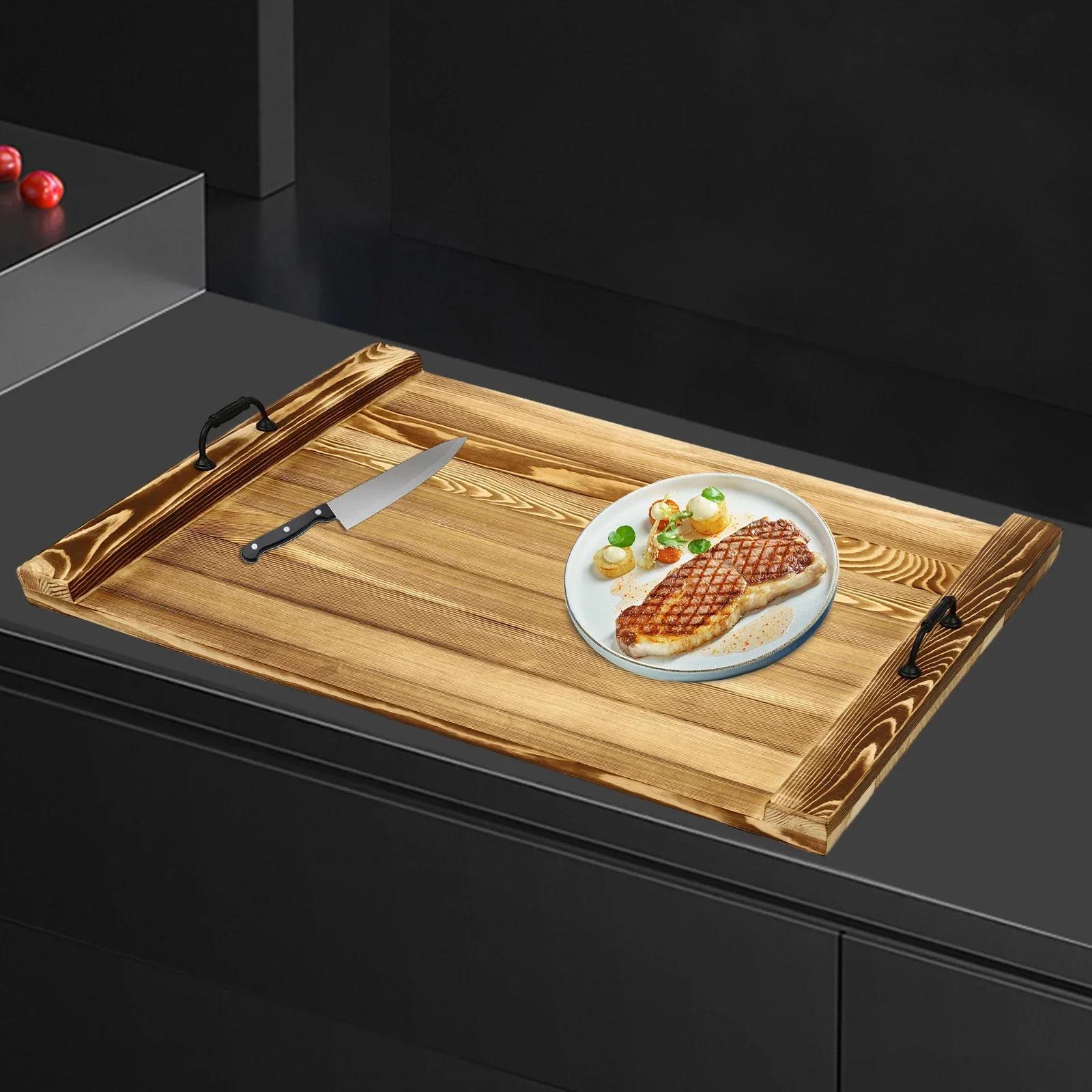 Wooden Kitchen Stove Cover Tray 30x22 Inch Pine Board for Countertop Protection Meal Prep charcuterie board United States