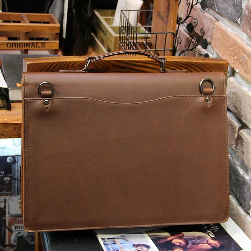 TS JYL Laptop bag,Vintage Men Handbag Briefcase Korean Style Casual Shoulder Crossbody Bag