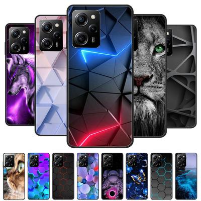 Für Xiaomi Poco X5 5G Hülle Löwe Tiger Katze Schwarz Silikon Weiche Rückseite Hüllen Für Poco X5 Pro Hülle Coque POCOX5 X5Pro