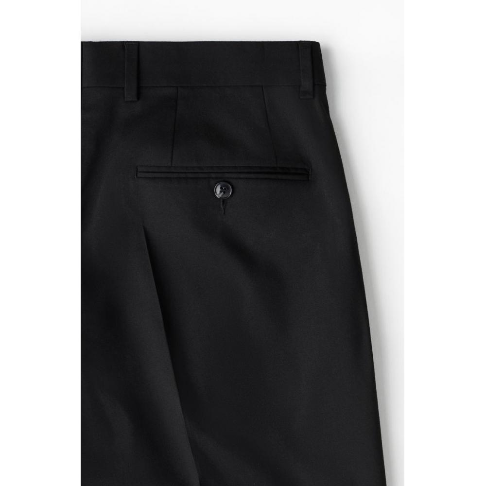 H M Suit Pants Relaxed Fit Black