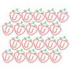 20Pcs Paper Clips 2‑Color Fruit Shaped Bookmarks Planner Clip Pin Office Supplies School Gifts