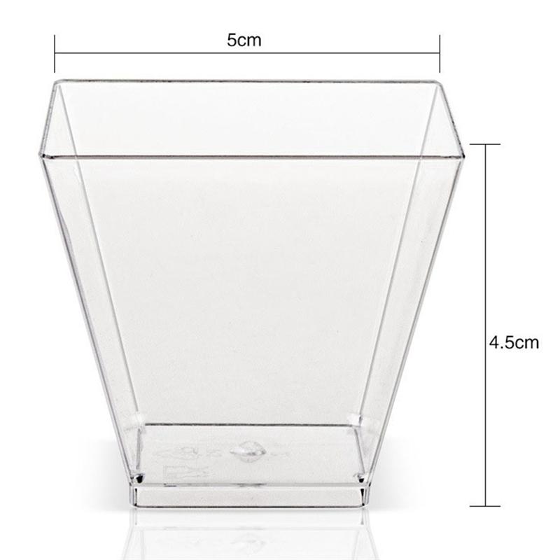 M-Modern-100PCS 2OZ Mini Dessert Cups For Party Small Plastic Dessert Cups Disposable Dessert Cups For Pudding Fruit