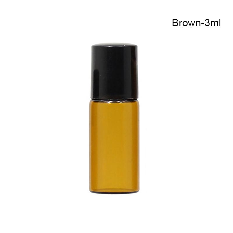 1Ml 2Ml 3Ml 5Ml 10Ml Amber Thin Glass Roll On Bottle Empty Refillable Bottle Sample Test Essential Oil Perfume Vials With Roller