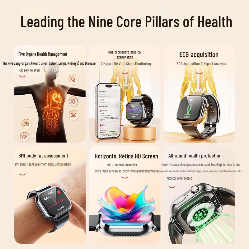 Naaldloos multifunctioneel gezondheidssmartwatch (CN-versie)