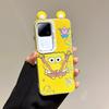 KEYSION Cute Ear Cartoon Case for VIVO V30 Pro 5G V30 with Lanyard Soft Silicone+PC Shockproof Phone Back Cover for VIVO V30 Pro