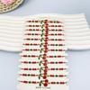 12 Pack Adjustable Cherrys Braided Bracelets With Alloy and Crystals Beads for Women Girls Gift