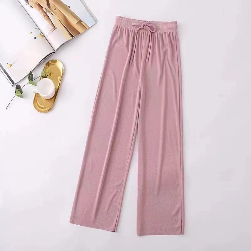 Palazzo Pants for Women Spring Summer Casual Lounge Pants High Waist Trousers Baggy Wide Leg Pants Women's Beach Vacation Flowy Pants