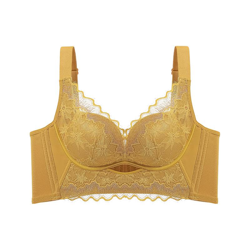 

Собирающий бюстгальтер для женщин, предотвращающий провисание, женское нижнее белье, женское нижнее белье без косточек 40/90B жёлтый
