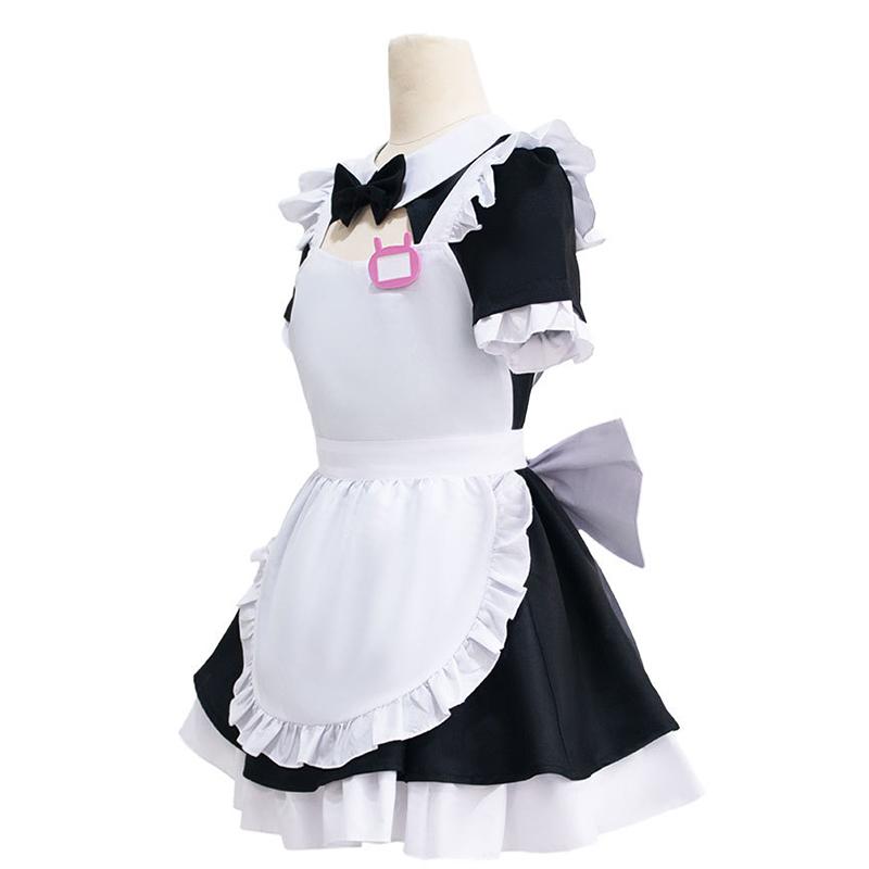Rabbit Hole Maid Uniform Women Sexy Cosplay Costume Black White Suit Halloween Carnival Dress
