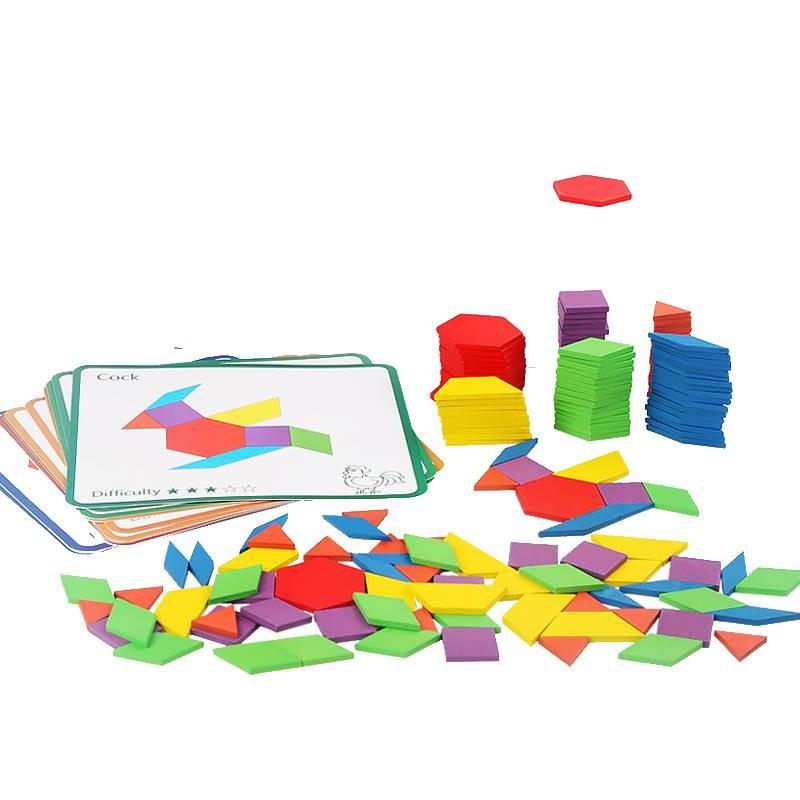 

155 Wooden Kids Piece Creative Puzzle Set With Shape And Cognition Color