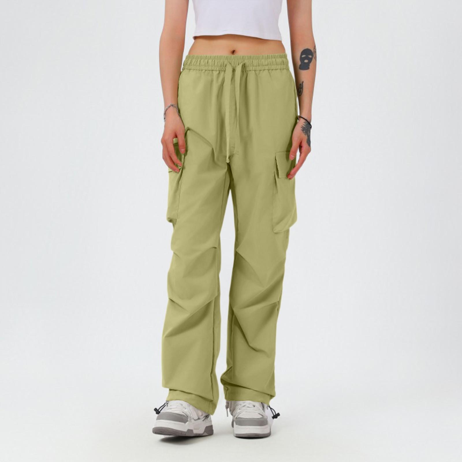 

Женские модные широкие брюки-парашюты карго, альпинистские спортивные брюки с высокой посадкой, свободные брюки XL