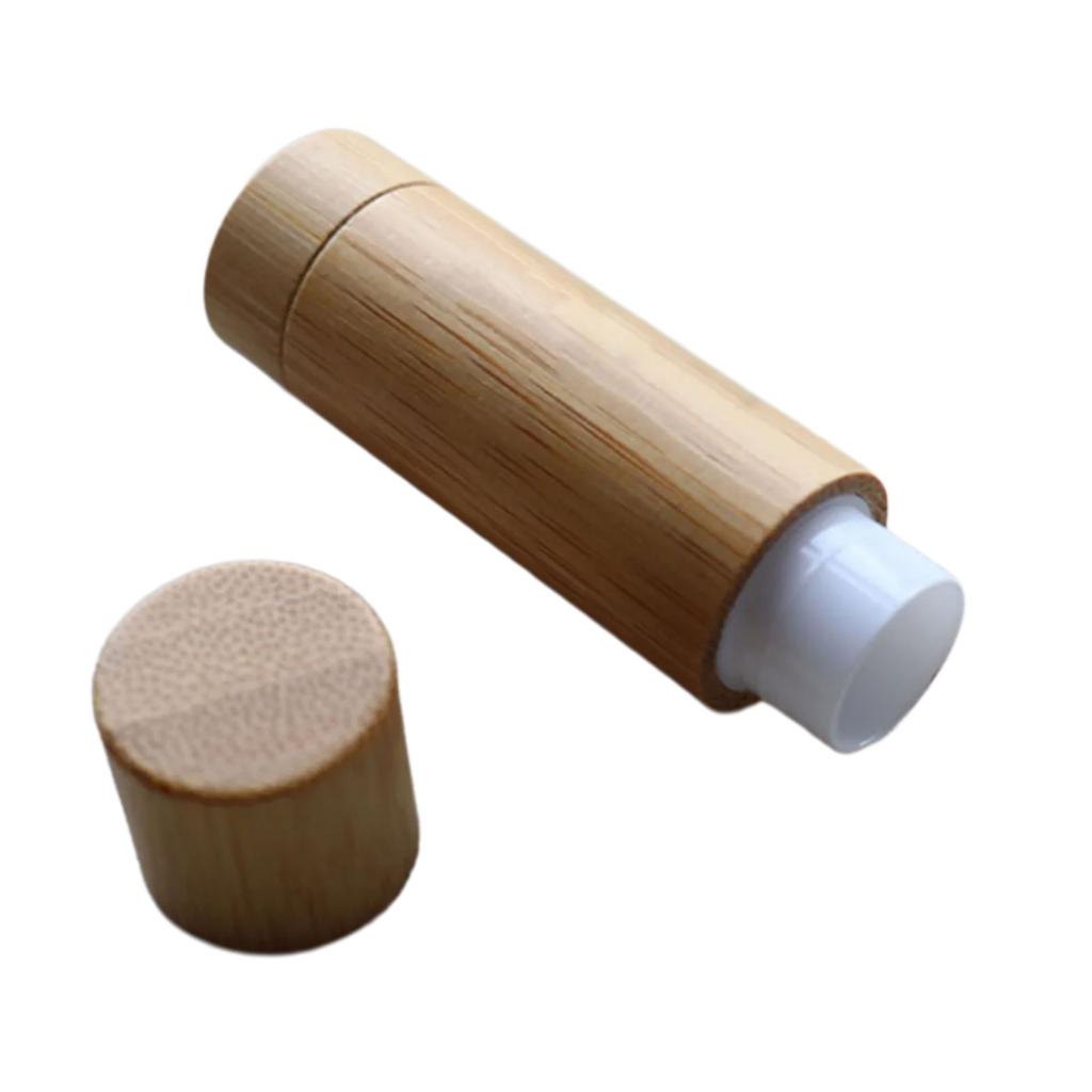 Empty Natural Lip Balm Container Bamboo Lip Balm Tubes Versatile Cosmetic Holders for Personal Care