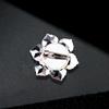 Hand-Woven Multi-Faceted Color-Changing Snowflake Flower Brooch for Suits - Unisex