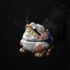 Ancient Colored Pottery Mud Incense Holder Golden Toad Incense Stick Holder Scented Aromatic Candles Zen Tea Services Collection