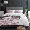 Cherry Blossom Plum Branch Pink Flower Duvet Cover With Pillow Case Custom 3pcs Bedding Set Quilt Cover Double Bed Home Textile