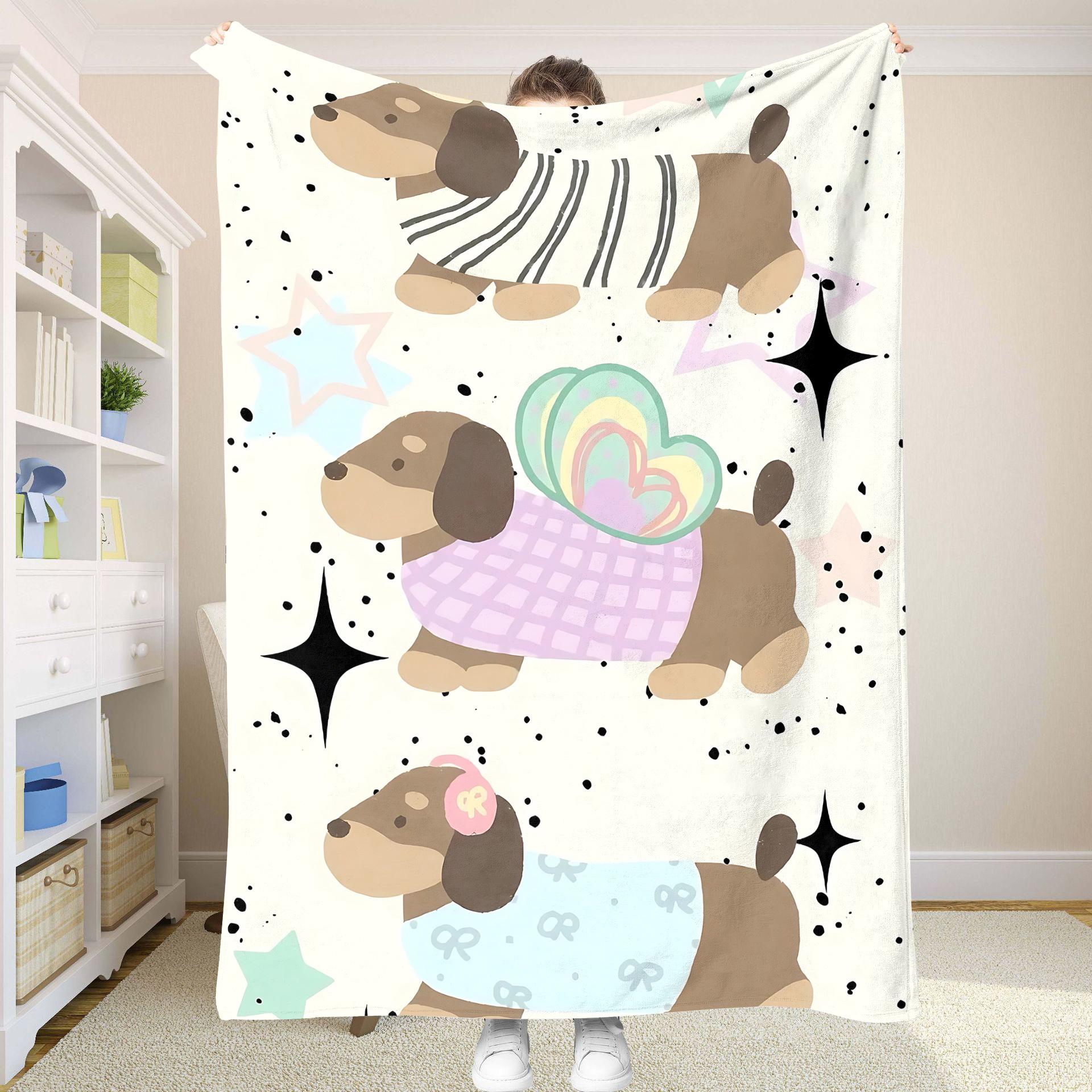 

Dachshund Fluffy Blanket Double Bed Blankets for Baby Summer Comforter Bedspread the Anime Sofa Bedspreads Throw & Throws Soft 30x40in
