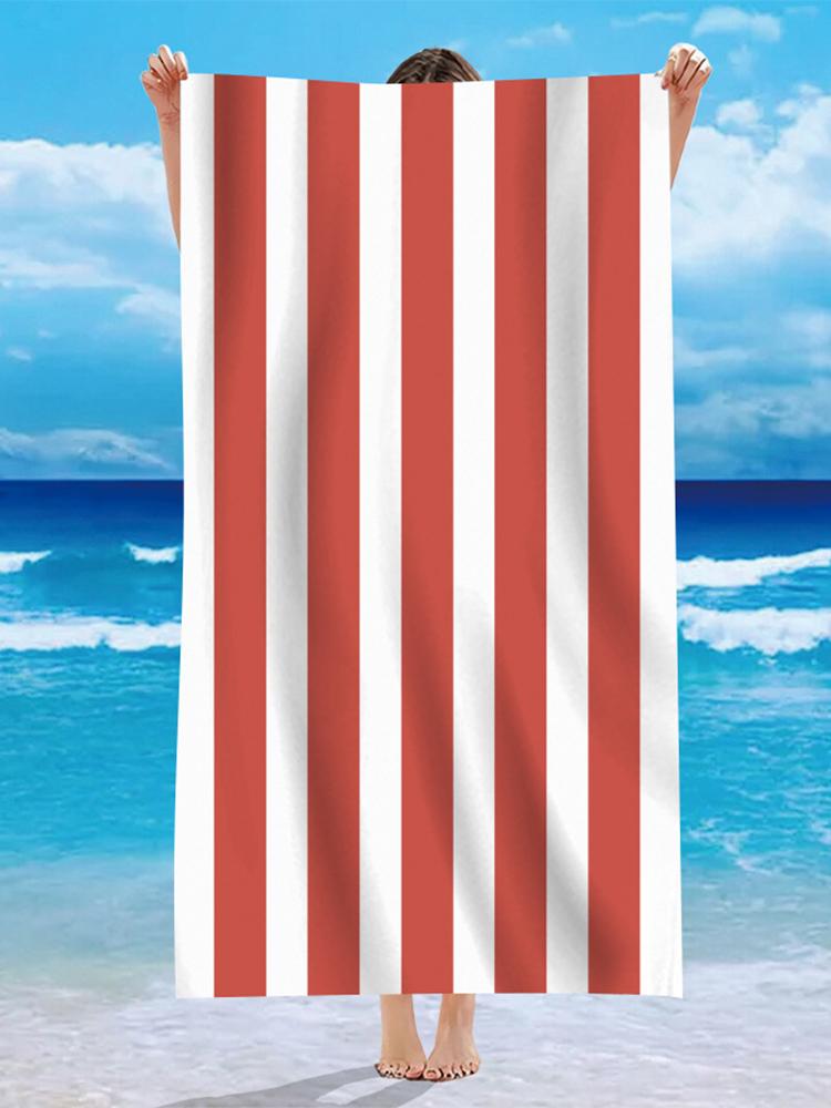 Yellow Stripe Microfiber Beach Towel Quick Fast Dry  Trend Pattern Beach Towel Oversized Blanket Lightweight Towel Bathtowel