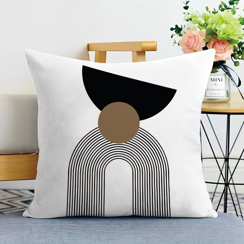 Simple Print Decorative Pillowcase Bedroom Living Room Square Cushion Pillowcase