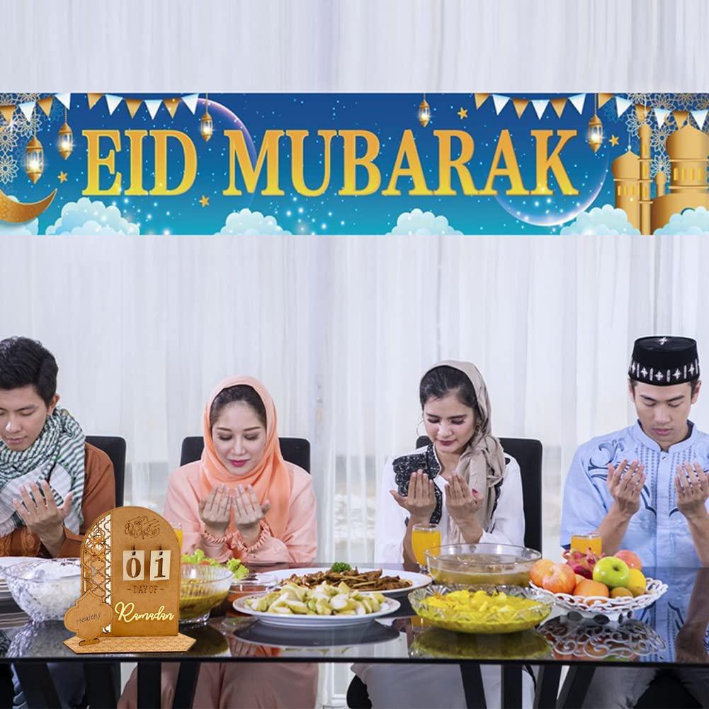 Diy Wooden Ramadan Countdown Calendar Ornament Home Decoration Gifts For Ramadan Mubarak Decoration