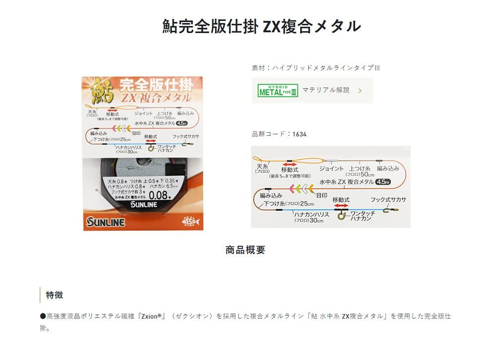 SUNLINE Ayu Complete Rig ZX Composite Metal 0.08