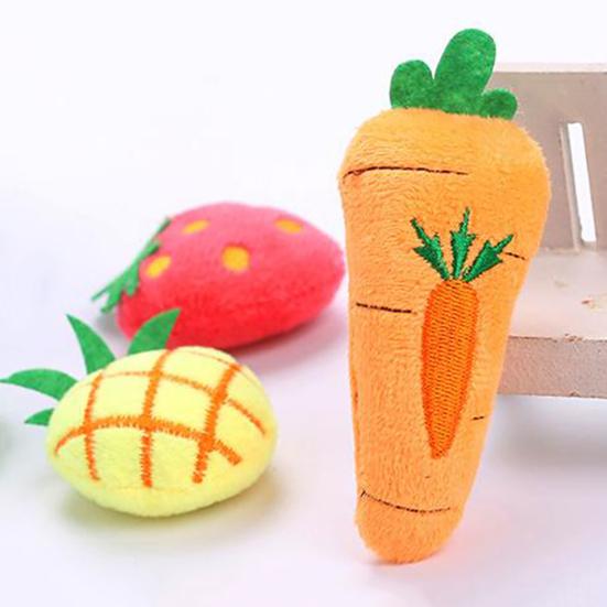 Kitten Catnip Toy Decorative Comfortable Fruit Carrot Cat Chew Toys for Kitty