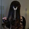 Super Fairy Butterfly Tassel Grab with Diamond Pearl Angel Wings Back Head Hair Grab Female Summer Half Tie Hair Artifact