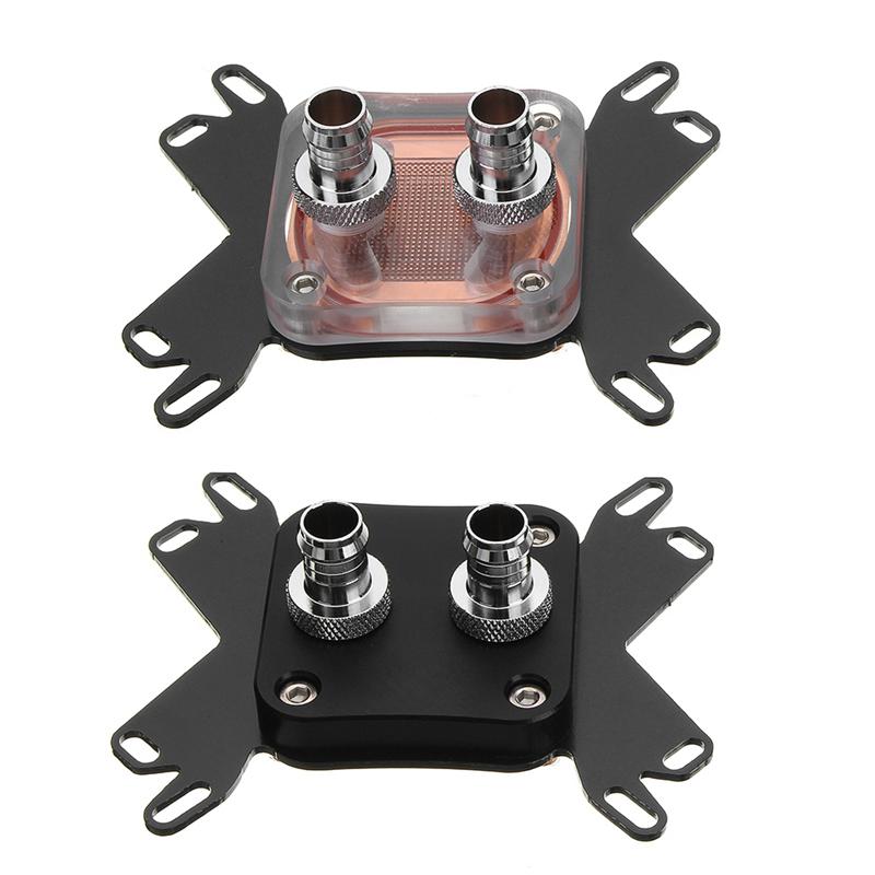 POM CPU Water Cooling Block Nickel Plated Copper Base Inner Channel for Intel 775 1150 1155 1156 1366 AMD AM2 AM3 AM3+