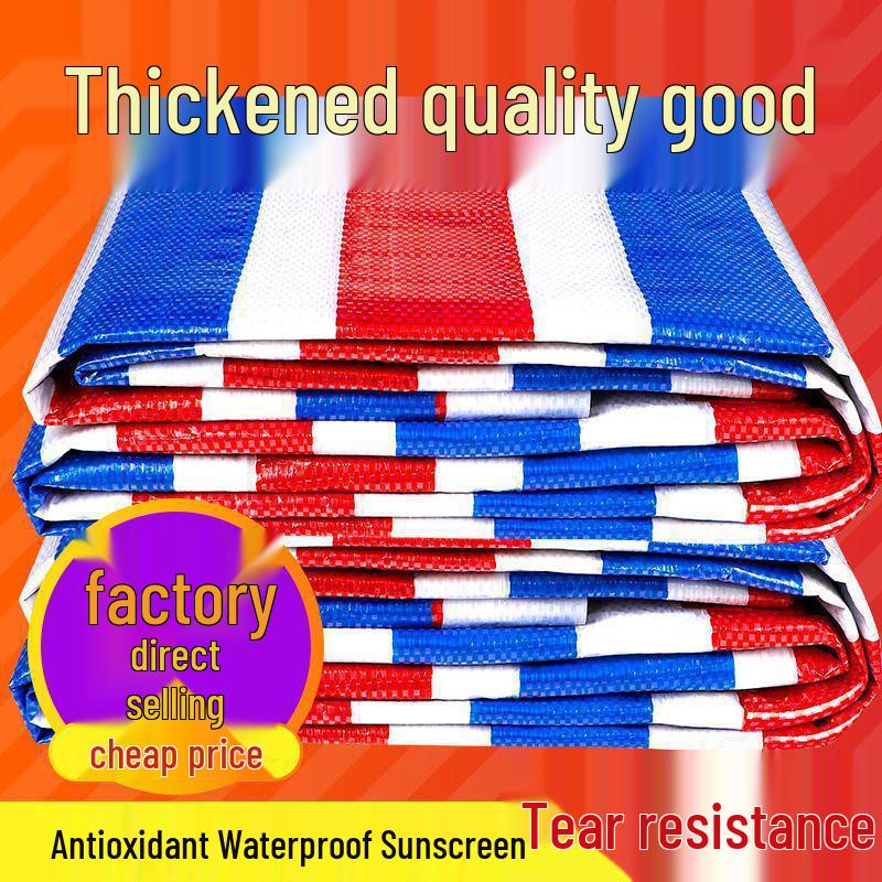 Verdickte dreifarbige regenfeste Plane - Wasserdichte Sonnenschutzabdeckung für Garten und Blumen