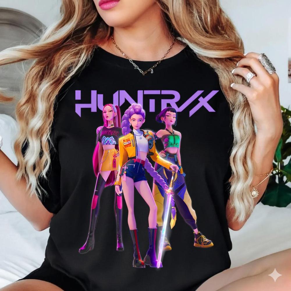 

Kpop Дизайн Huntrix Kpop Охотники на демонов Png Saja Девушки Png Подарок для любителя аниме Мира Руми Зои, Derpy Tiger Huntrix Фанатская футболка K Pop 3XL