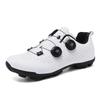 Herren-Fahrradschuhe XT3001 Mit Drehverschluss Atmungsaktives Leder-Obermaterial MTB- und Straßen-Klickpedal-Optionen