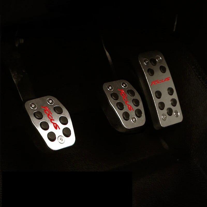 Auto Fußpedale Abdeckung Für Ford Focus 2 3 4 MK2 MK3 MK4 2007-2016 2017 Kraftstoff Beschleuniger bremspedal Kupplung Pedale Pad Zubehör