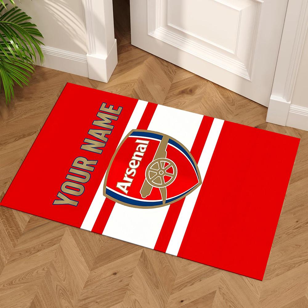 Arsenal F.c. Customize Your Name Floor Mat Design for Bedrooms Living Rooms Dining Room Foyer Antislip Carpet Decorate Offices