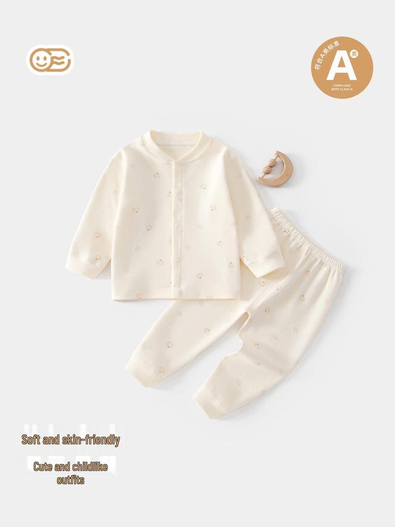 Hohe Taille Baumwolle Baby Hausanzug Set - Ohne Etikett, Bauchschutz, Herbsthose für Mädchen
