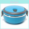 Langlebige und stilvolle runde Edelstahl-Lunchbox mit Logo-Druckoption, geeignet für Erwachsene, mehrere Farben verfügbar