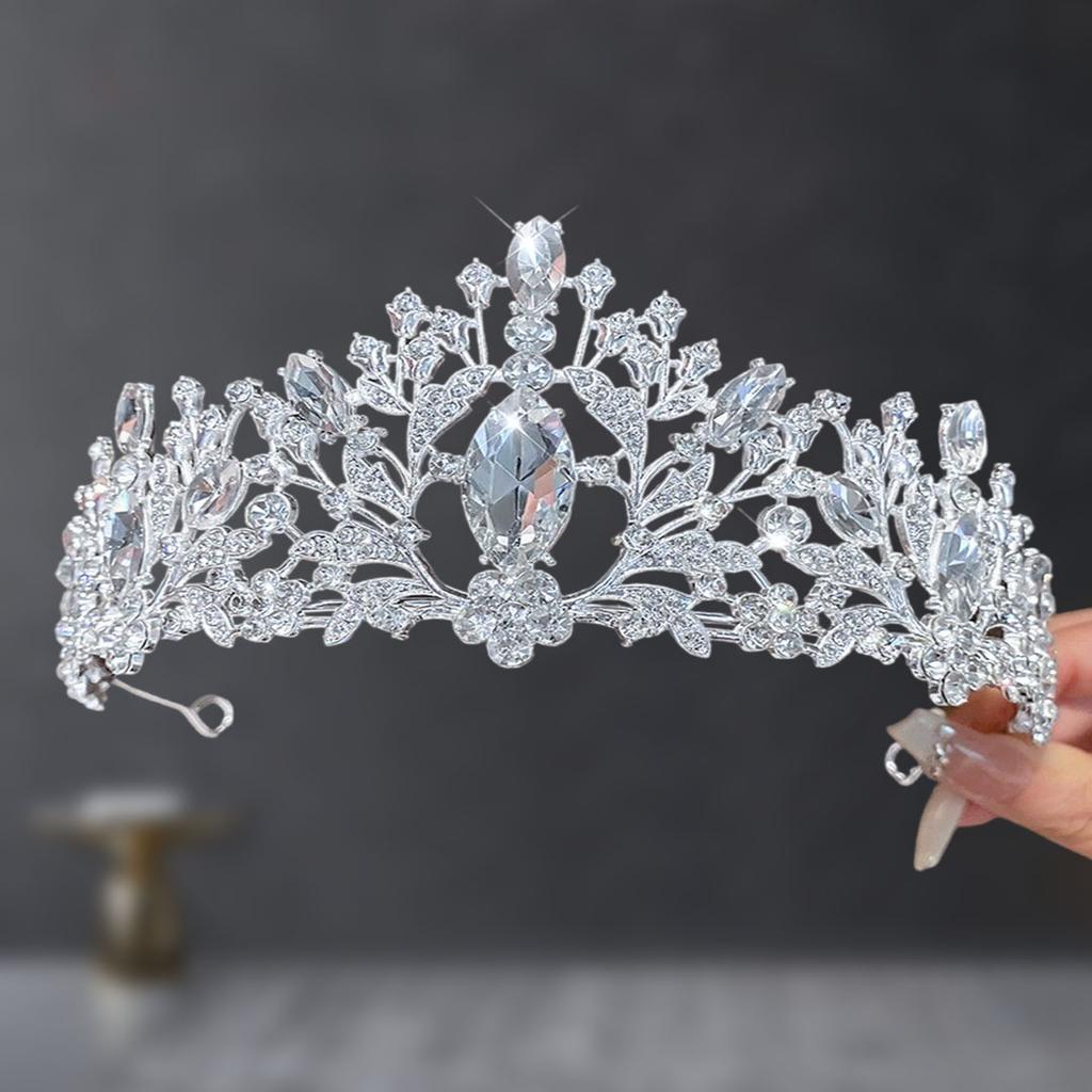 Bridal Crown Headdress Rhinestone Crown Wedding Veil Diamond Clothing Eighteen Year Old Adult Ceremony Birthday Princess Hair Accessories