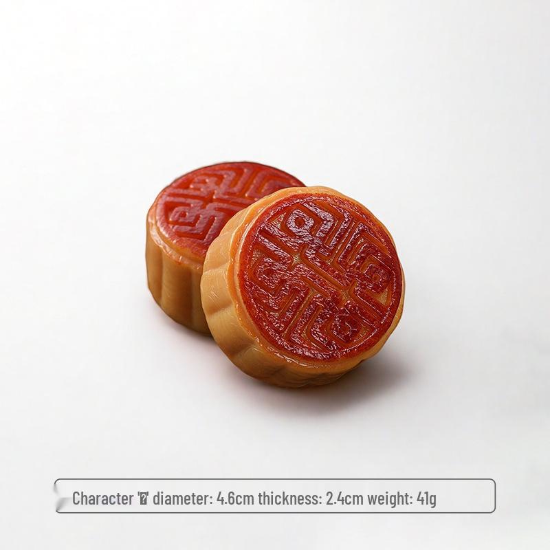 PVC Fake Mooncake Toy - Mid-Autumn Festival Egg Yolk, Lotus Seed, Red Bean Paste Flavors - Display/Photography Prop