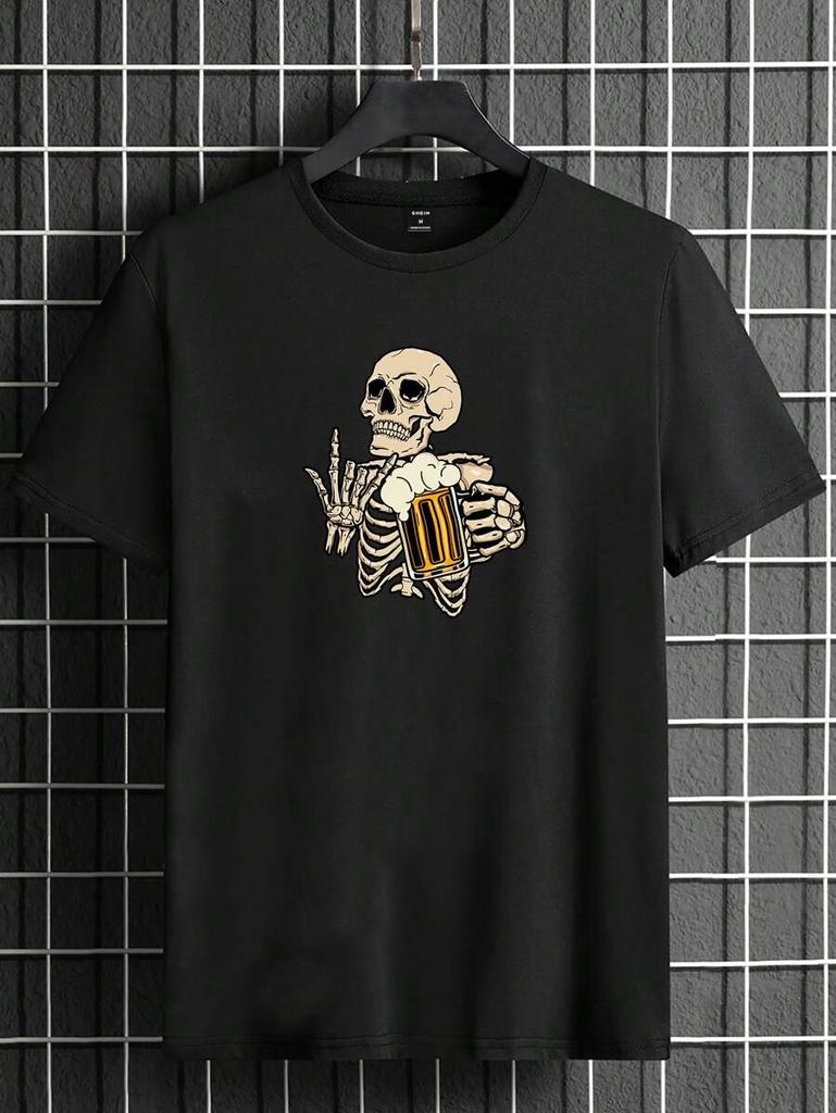 T-shirt Unisex a Maniche Corte con Stampa di Lettere