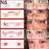 Christmas Face Sticker Corner Of Eyes Sticker Temporary Tattoos Body Art Party Self Adhesive Love Creative Cute Colorful Sweet