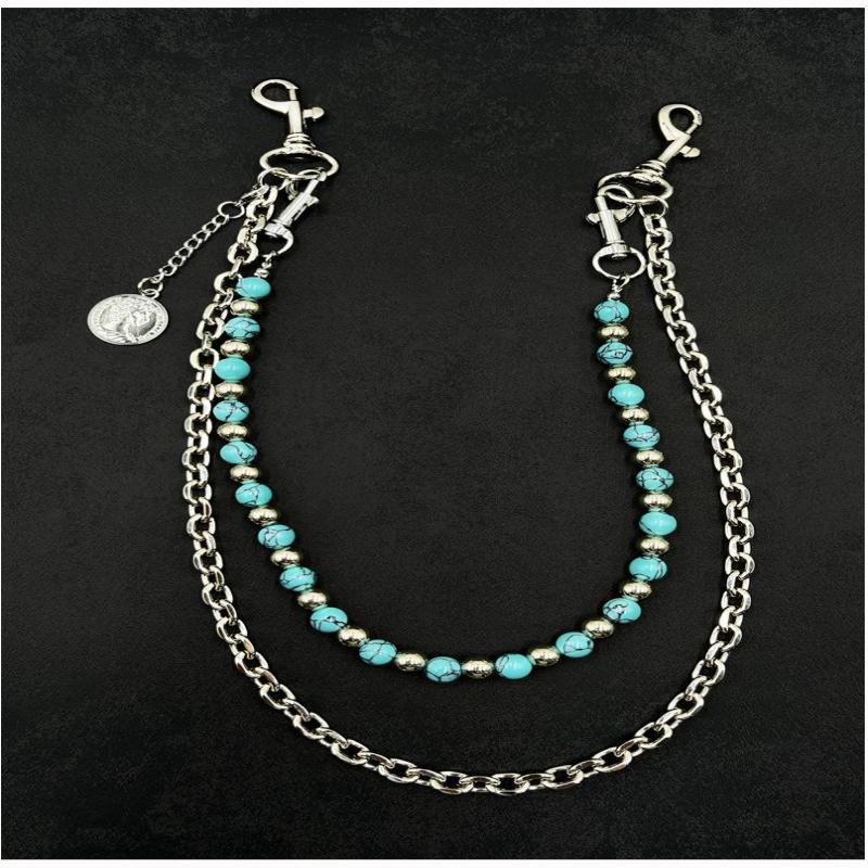 Punk Style Metal  Waist Chain Jeans Accessories Pendant For Men Women Hip-Hop Versatile Pants Chain Clothing Accessories