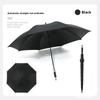Double oversized silver plated golf umbrella, full fiber long handle straight pole umbrella