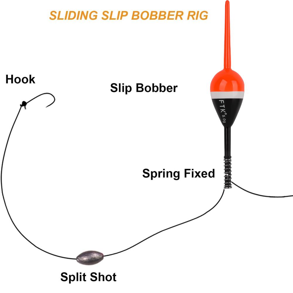 FTK 5 шт. 2 г/4 г/5 г Поплавці для риболовлі Поплавці з бальси Весняний ковзний поплавок Фіксовані поплавці для краппі, панкфіша, сома
