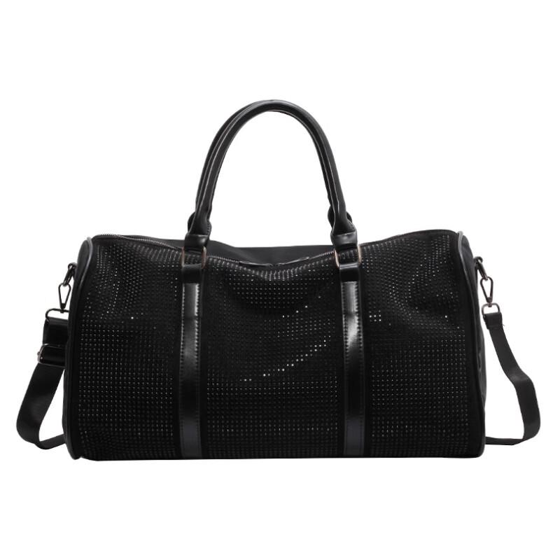 Lishen Punk Rhinestone Large Capacity Travel & Gym Bag One Size