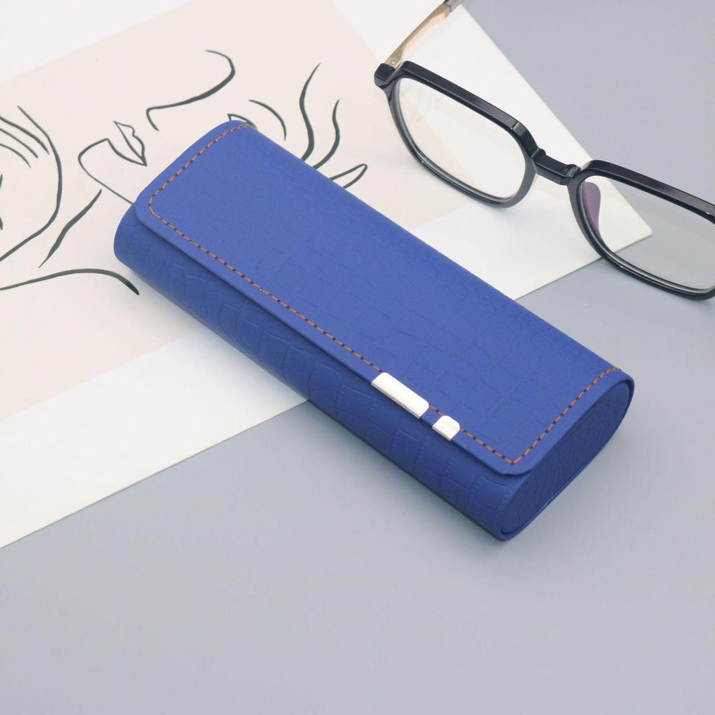 British Style Magnetic Leather Glasses Case: Handmade High-Grade Box for Myopia & Sunglasses
