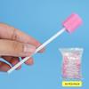 50Pcs Disposable Oral Care Sponge Head with Stick Micro Swabs Mouth Tooth Cleaning Toothbrush Dentistry Material