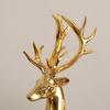 2 Stück Gold Silber Hirsch Statue Elch Rentier Figuren Nordischer Stil Skulptur Messing Weihnachtsfigur Zimmer Heim Dekoration